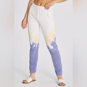 Wildfox Edelweiss Tie Dye Purple Pink White Sweatpant Joggers Womens XL NEW!